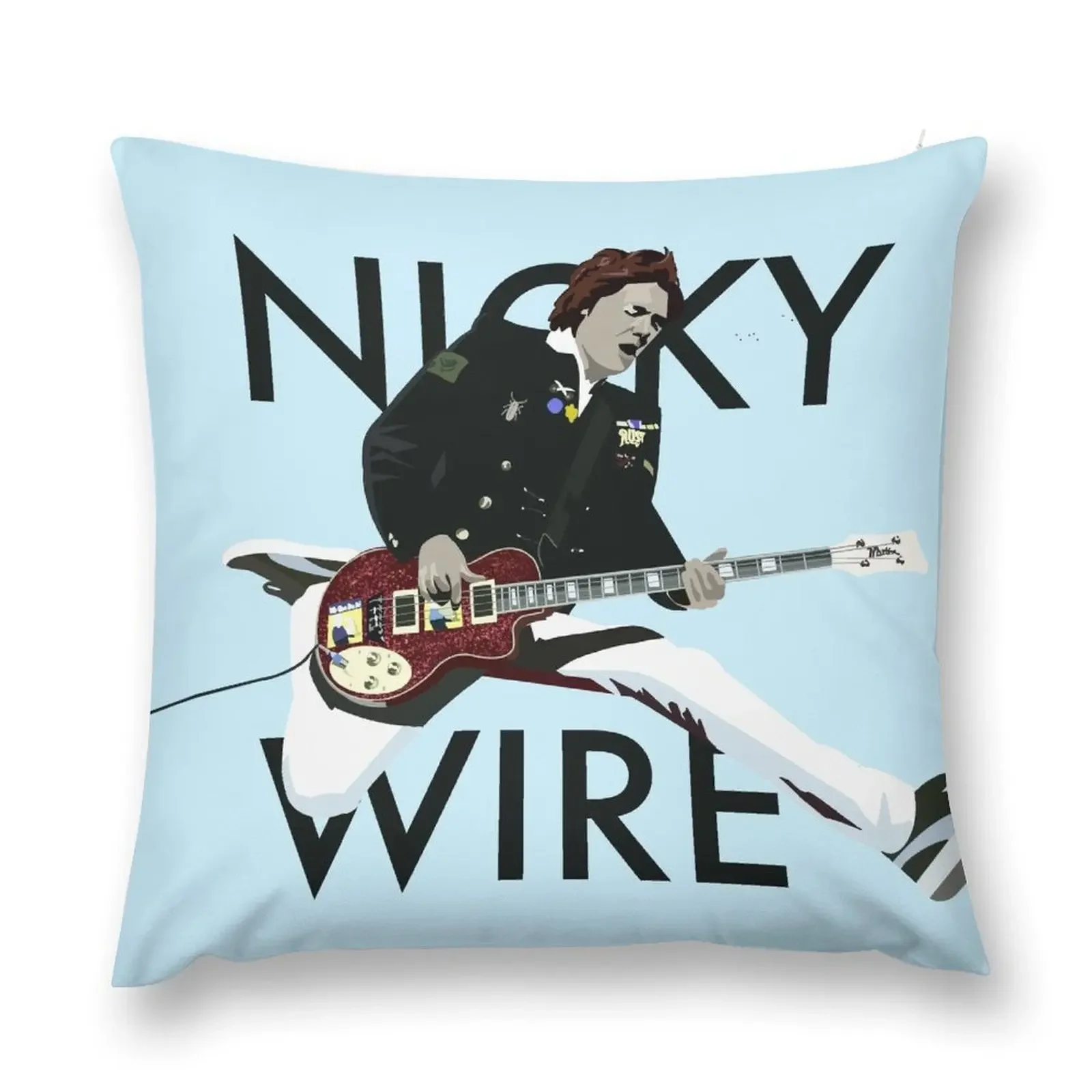 

Nicky Wire. Manic Street Preachers. Throw Pillow pillows decor home Sofa Cushion Cover pillow