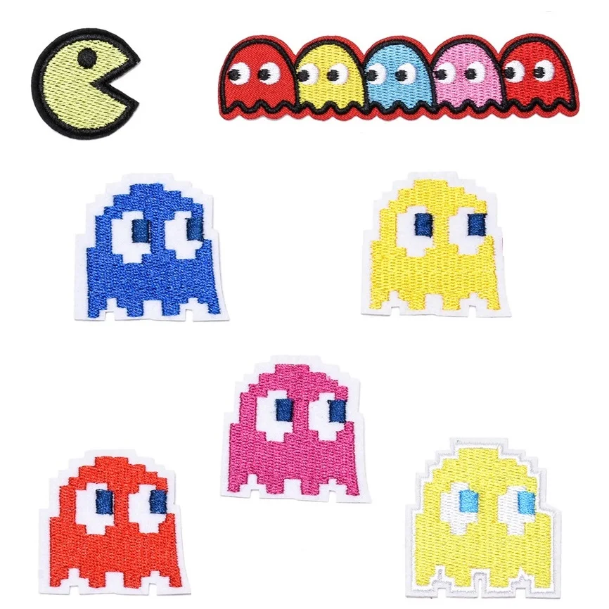 Cartoon Retro game Iron on Embroidered Cloth Patch For Girls Boys Clothes Sew Hat Jeans Stickers  Apparel Garment Applique badge