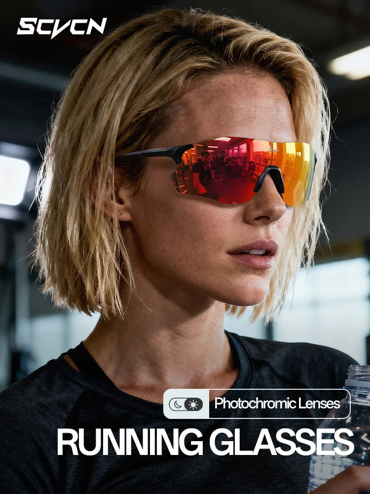 AliExpress SCVCN Scvcn New Photochromic Cycling Glasses Outdoor Sports Sunglasses Man Bicycle Eyewear Cycling Running Women Bike UV400 Goggles