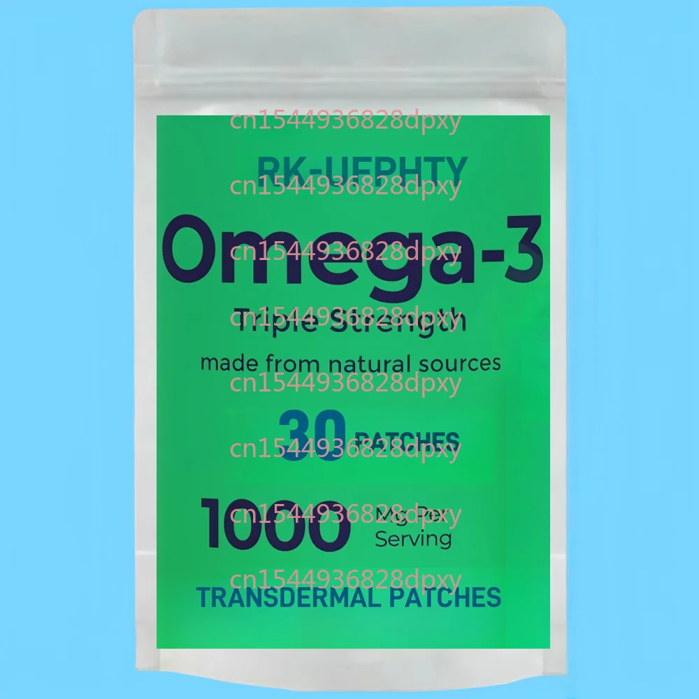 

30 Patches Omega 3 Fish Oil Transdermal Patches with High EPA & DHA Supports Heart, Brain, Joint Health