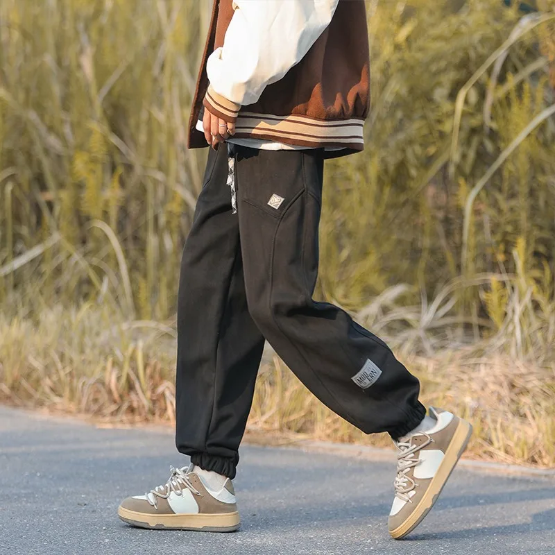 

2024 New Arrived Casual Pants Men High Waist Full Length Drawstring Solid Color Sweatpants Spring and Autumn Harem Pants Male