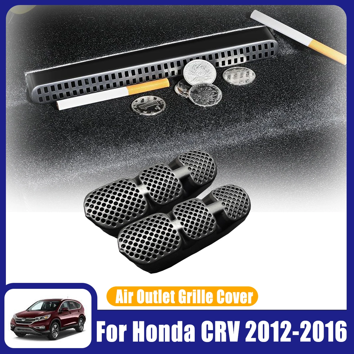 

For Honda CRV CR-V 2012-2016 2012 2013 2014 Car Accessories Under-Seat Air Vent Outlet Cover Protector Anti Debris Dust Mesh ABS