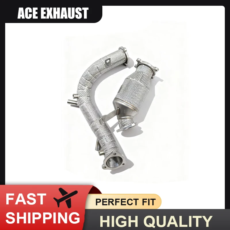 

ACE High Performance SUS304 Downpipe & Front Pipe for Audi A4 A5 A6 A7 Q5 2.0T B9 B9.5 Exhaust Pipe Car Accessories