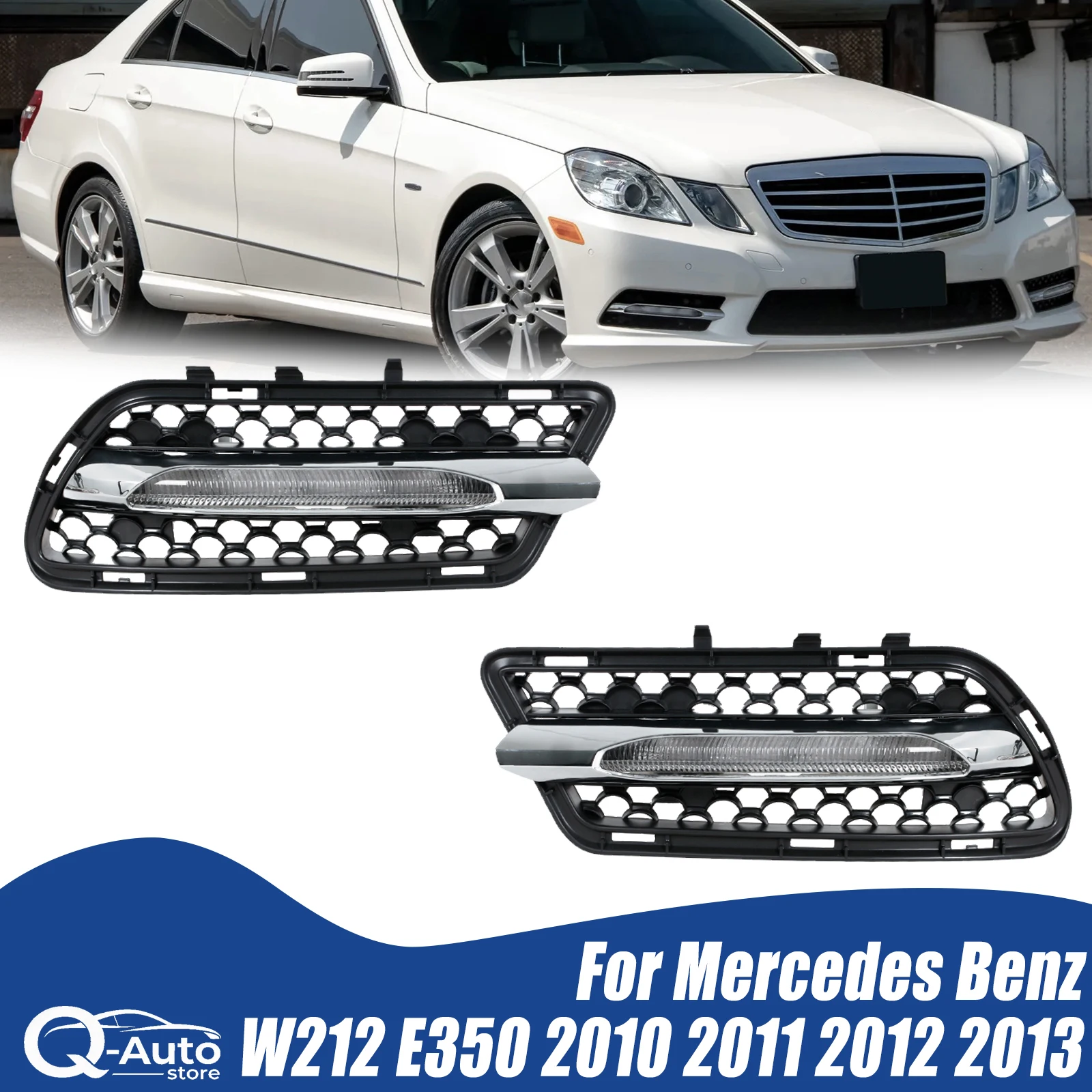 

Накладка на противотуманную фару, хромированная рамка, блестящая рамка для Mercedes W212 E350 2010-2013, аксессуары для автомобильных противотуманных фар