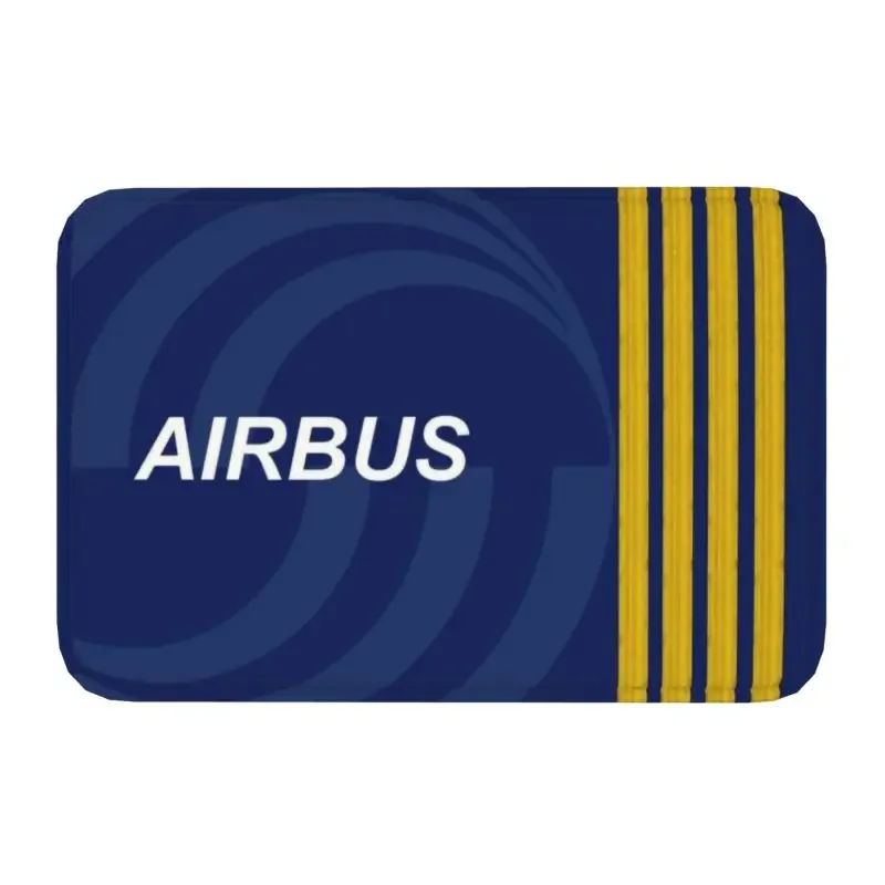 Custom Airbus Fighter Pilot Doormat Mat Anti-Slip Aviation Airplane Kitchen Bathroom Garden Rug Carpet 40*60cm