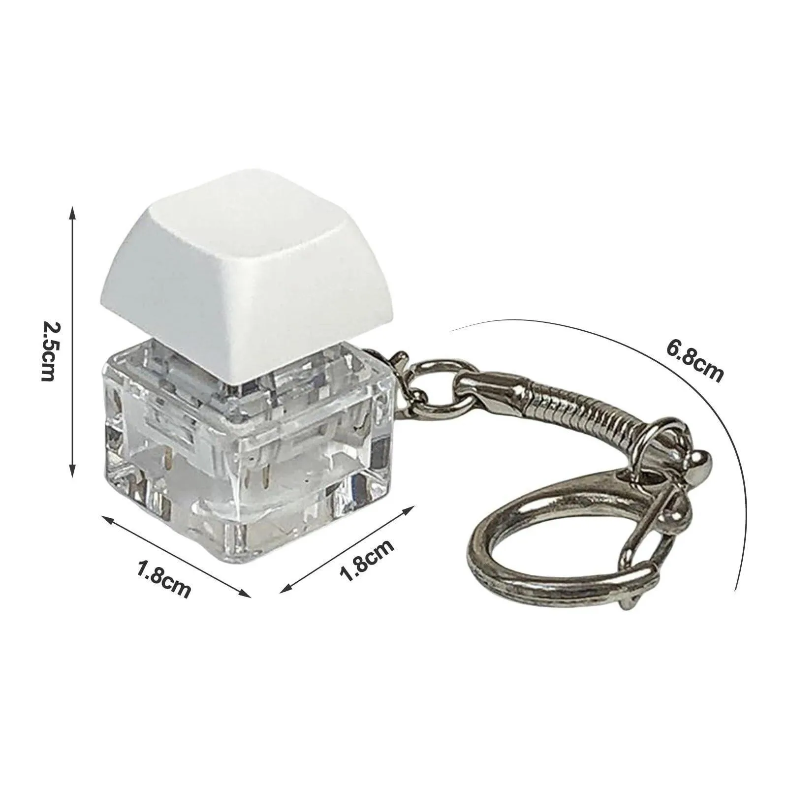 Cicha Mini Klawiatura Brelok Zabawka Antystresowa - 2.5cm Pop Klawisz Uwalniający Od Stresu dla Dorosłych Biurko Biurowe, Antystresowy Przycisk Palcowy Sensoryczny