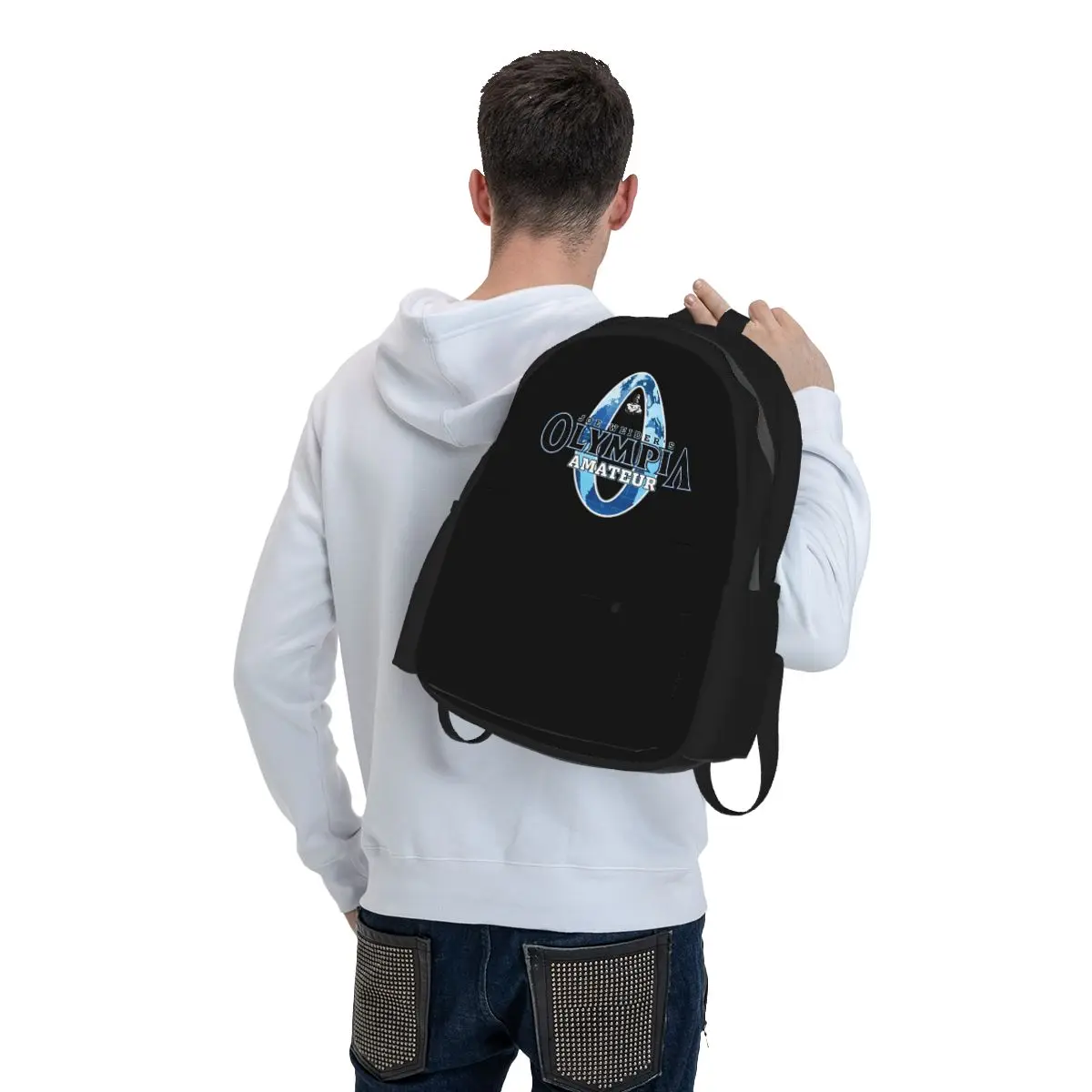 Future Mr OLYMPIA Motivations Student Backpack School Bag Hiking Travel Daypack for Men Women Bookbag Shoulder Bags