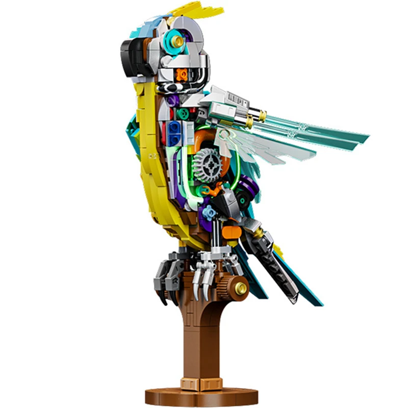 MOC Semi Mechanical Exotic Parrot Tropical Versatile In Creativity Animal City Building Blocks Classic Model Bricks Kits Ideas