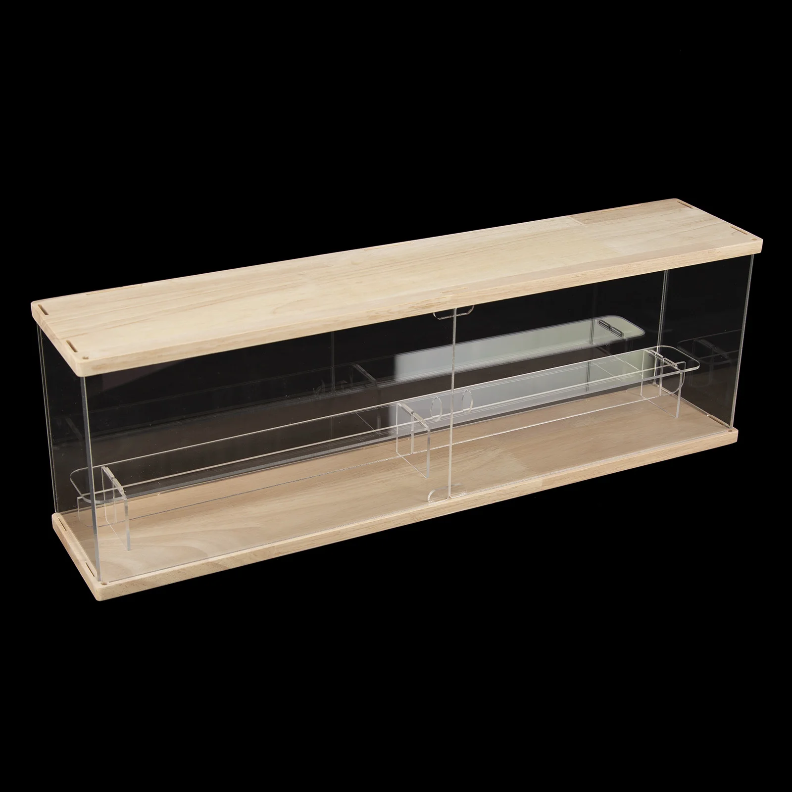 

Двухъярусная прозрачная полка-органайзер для коллекционных фигурок, пылезащитный акриловый витринный шкаф