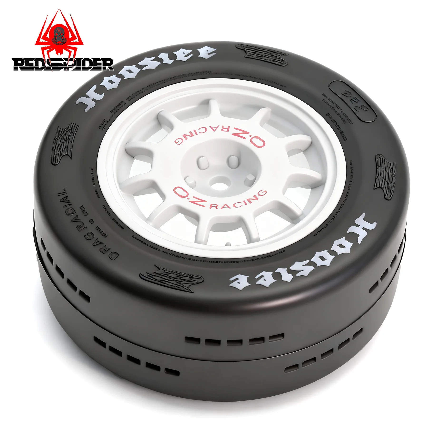 4-teilige RC-Rad- und Reifenkombination für 1/8 1/9 HPI WR8 und Carisma Rallye-Autos, passend für Ford GM Business-Modelle