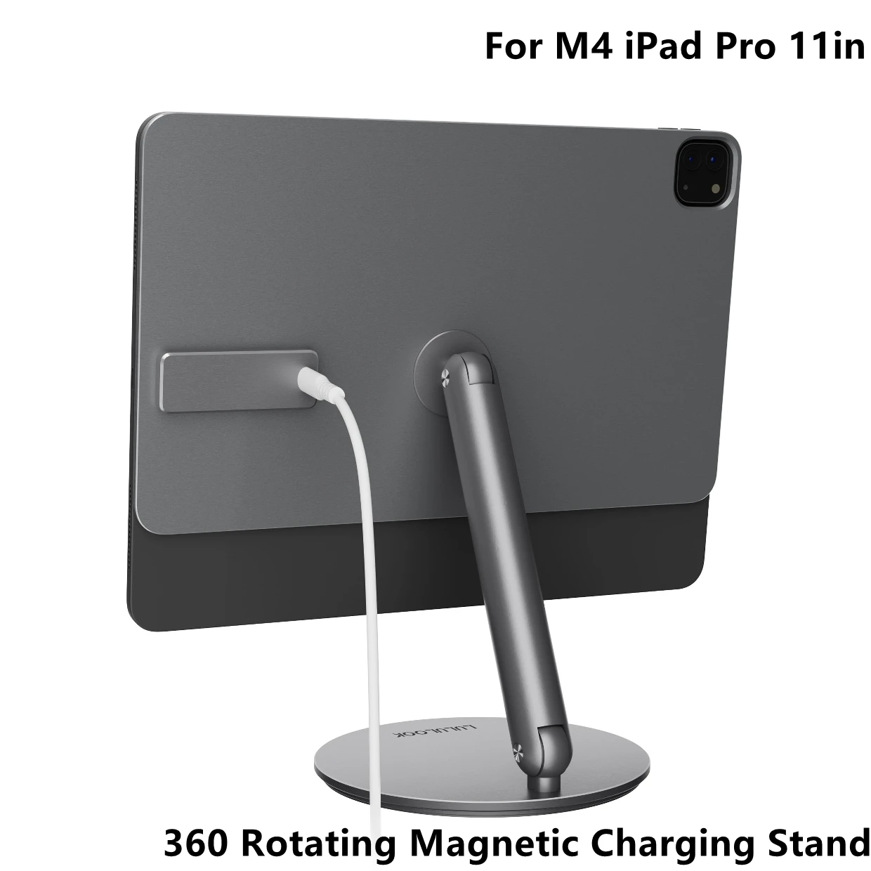 New! Magnetic Wireless Charging Stand For iPad Pro M4 13/12.9/11/Air 5/4th/iPad Air M2 13/11 Foldable 360 Rotating Holder