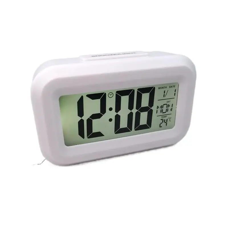 1PC New LED Mini Electronic Clock Simple Clock Cute Children'S Alarm Clock Lightweight Clock Candy Colored Clock Table Clock