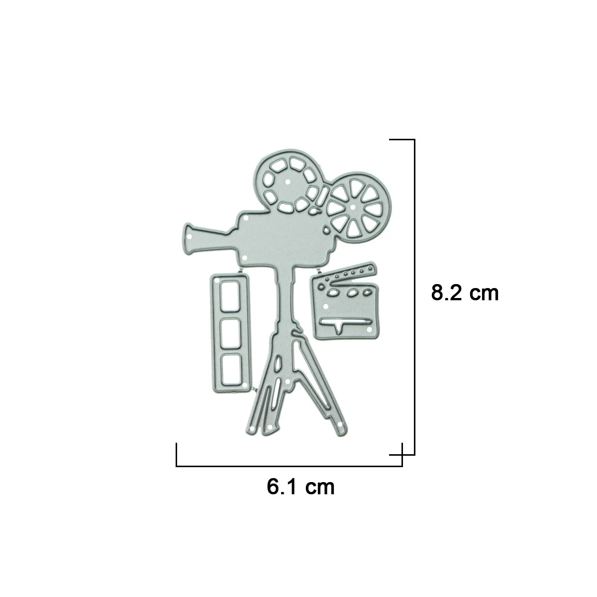 For Scrapbooking Metal Cutting Dies Vintage Movie Projector Pattern Paper Craft Punch Cutter Knife Clipart Album Decorating