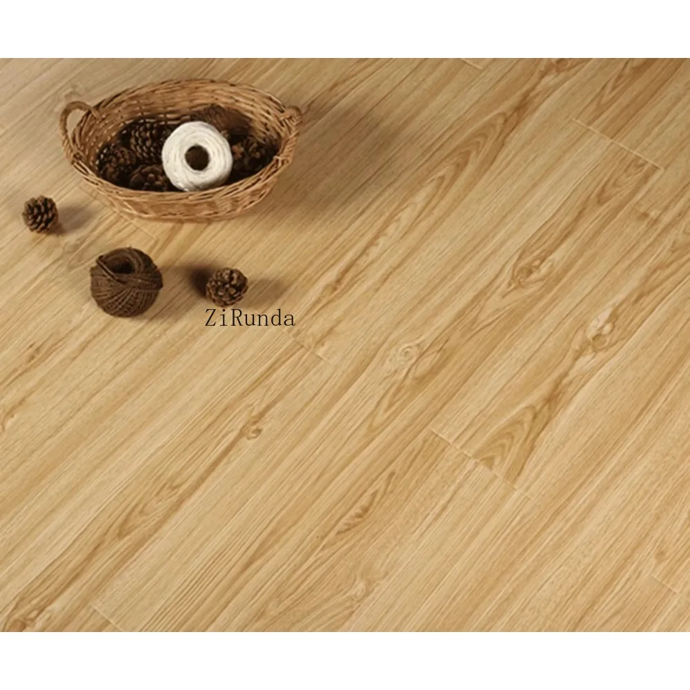 Lantai laminasi dapur HDF antik kuning 8mm modern yang tahan lama dan dapat disesuaikan