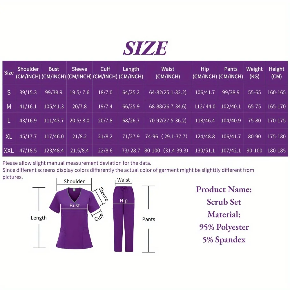 Unisex Jogging Overalls Set V-Neck Short-Sleeved Design in Solid  Multicolor Functional Pockets for Sports Casual & Uniform Wear