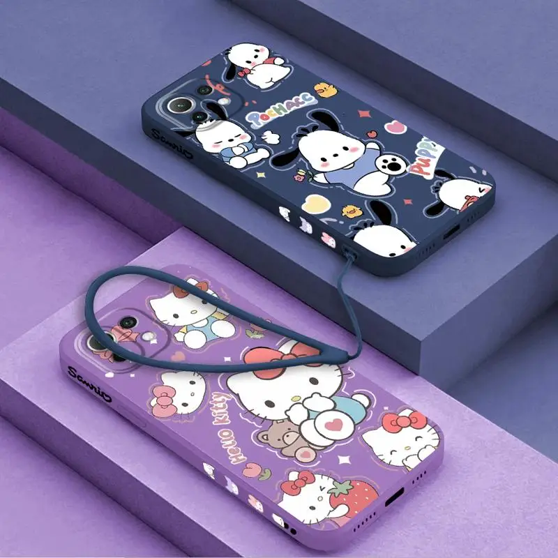 Sanrio-Bonita funda de teléfono con melodía Kuromi, carcasa suave de silicona para Xiaomi Mi 11 Lite, 5G, 10 Lite, 12, 10T, 12T, 11T Pro, 13T Pro