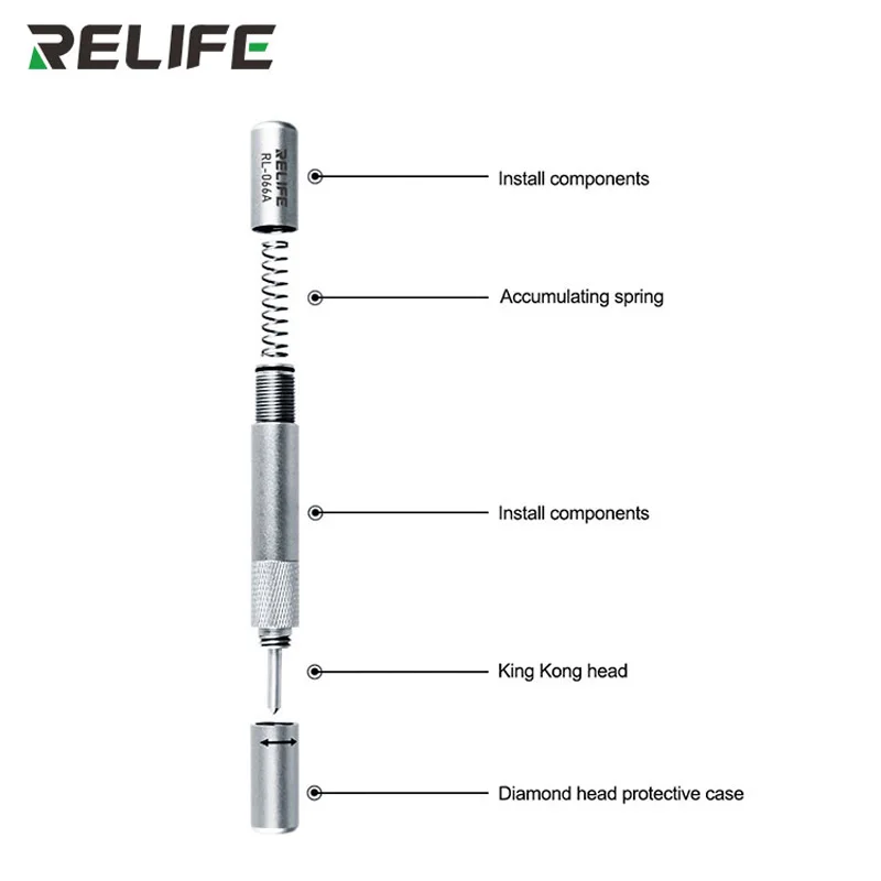 RELIFE RL-066A Phone Glass Back Cover Blasting Pen Break Crack Demolishing Pen Adjustable Strength Repair Blasting Tools