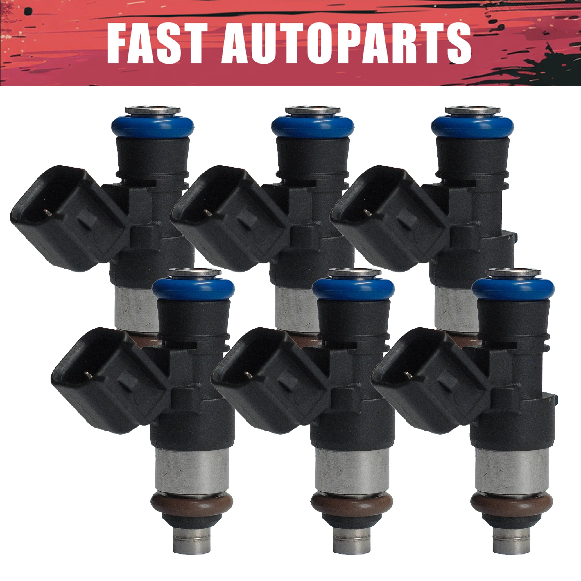 Fuel Injector,0280158091,6Pcs,For Edge Lincoln Mazda 3.5 3.7L 2007-2011