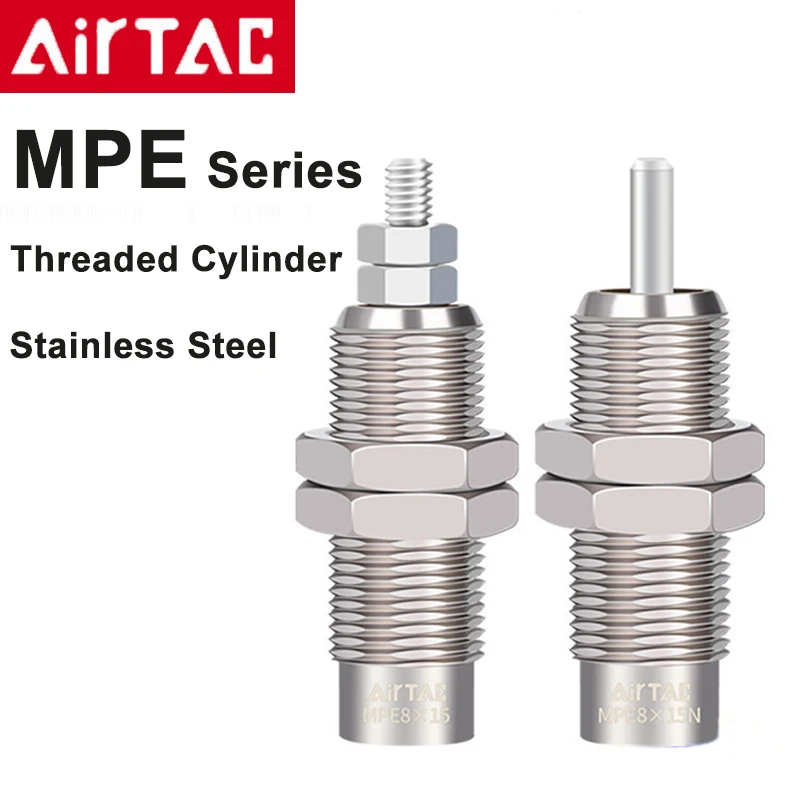 

Airtac MPE6 /8 /10 /12 /16 Threaded Needle Cylinder Single Action Mini Pneumatic Cylinder 5/10/15N