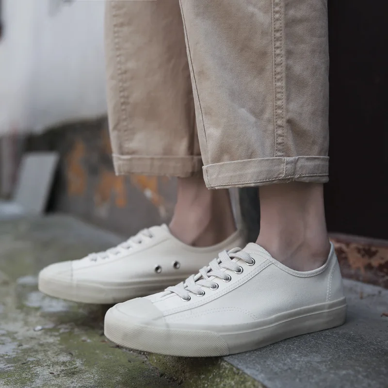 Japan Okayama Japanese canvas shoes men and women Yamamoto style retro Kurume vintage vulcanized shoes