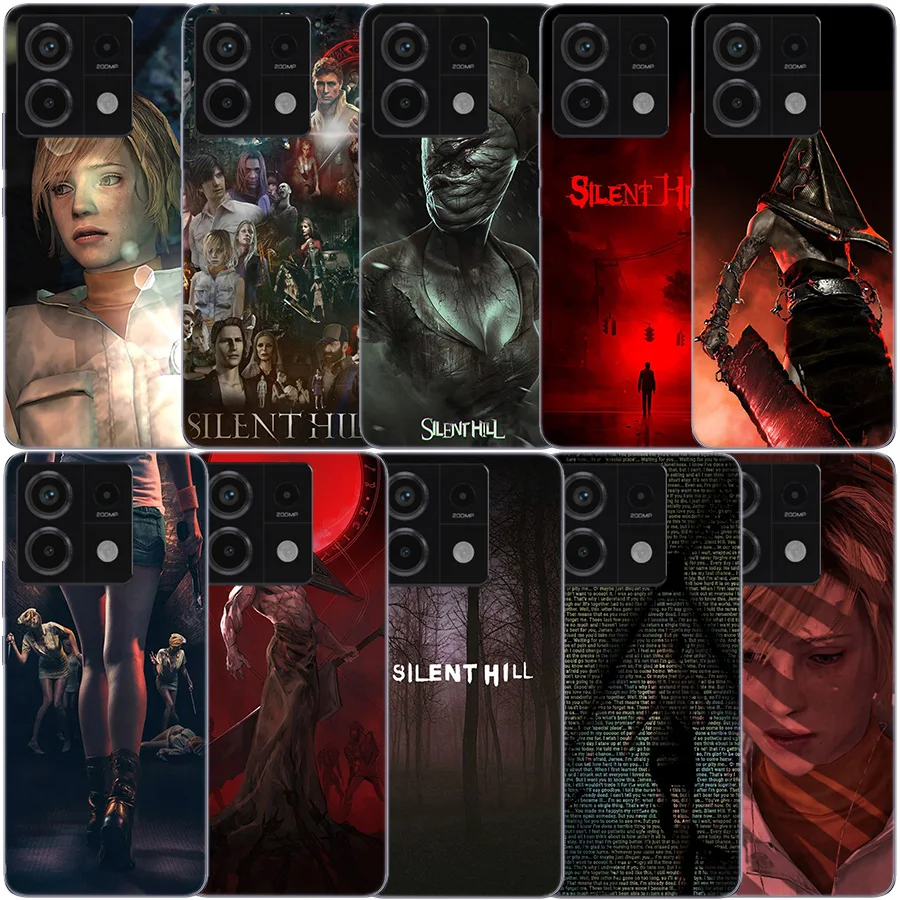 Games S-Silent Hill Clear Phone Case For Xiaomi Redmi 12 12C 10 10A 10C 9 9A 9C 9T Note 13 12 Pro + 12S TPU 8 8A 7 7A Pattern So