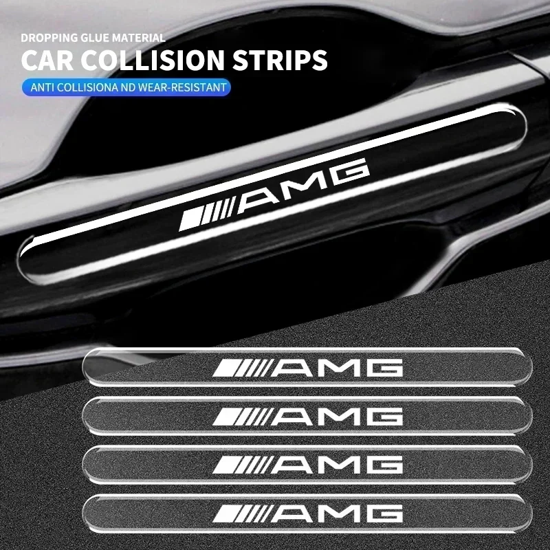 

4pcs Transparent Anti-bump Door Handle Bumper Strips Protection Stickers For Mercedes Benz AMG GLC GLE W204 W205 W211 W212