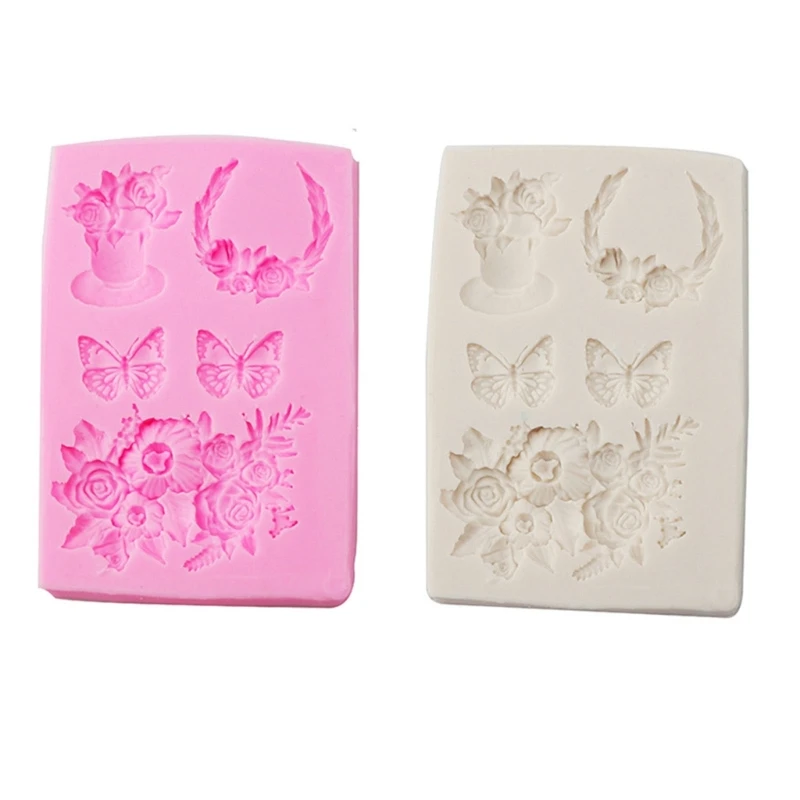 Flower Butterflies Silicone Chocolate Mould Cake Decorating Baking Accessories Drop Shipping