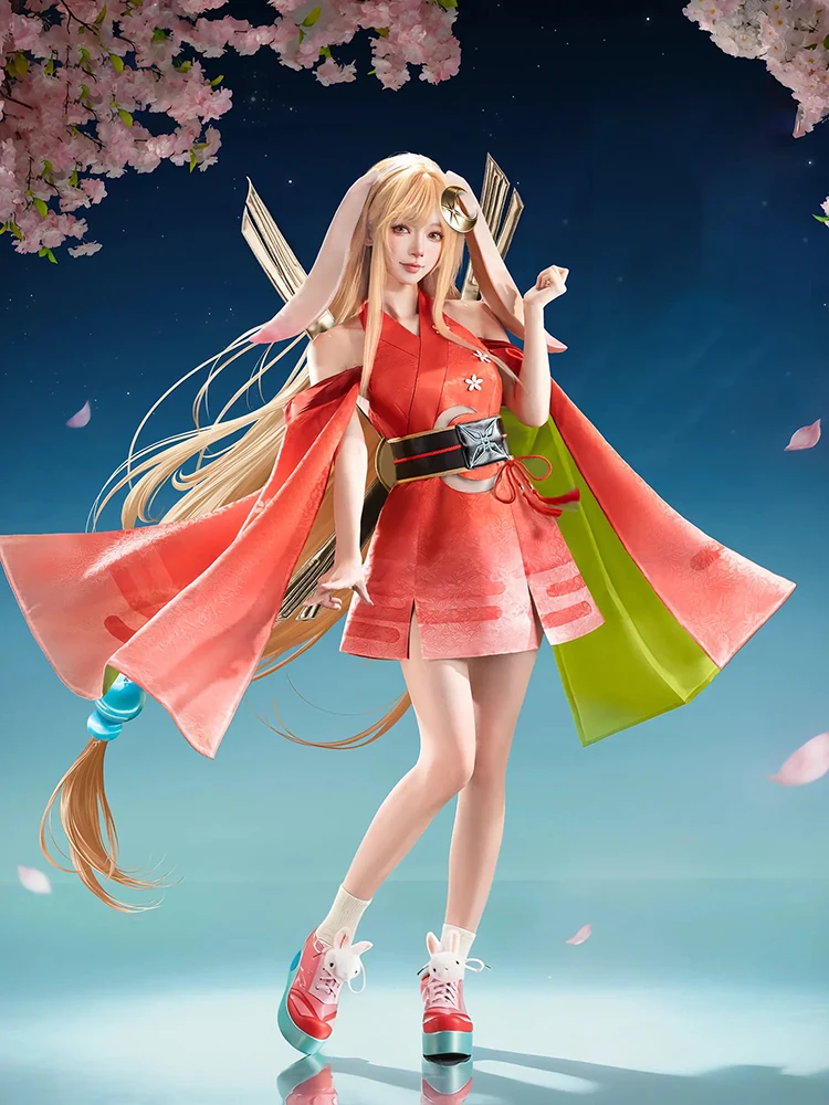 Anime Cosmic Princess Kaguya Cosplay Costume Kaguya Yachiyo Runami Kimono Wig Set Party Stage Carnival Women Cosplayer Dress view 6