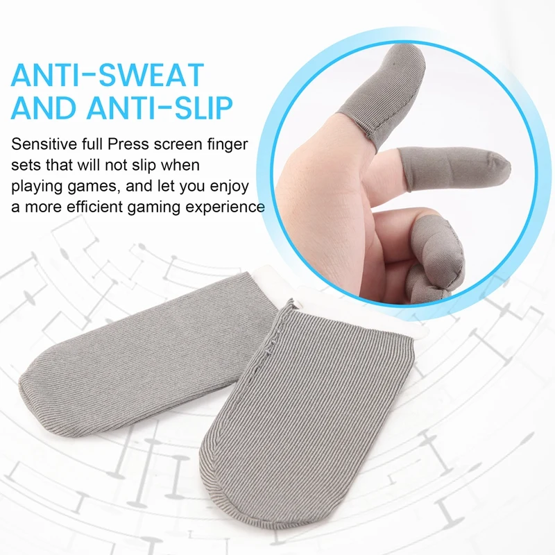 20PCS Sleep-Proof Sweat-Proof Professional Press Screen Thumbs Finger Sleeve For Pubg Mobile Phone Game Gaming Gloves