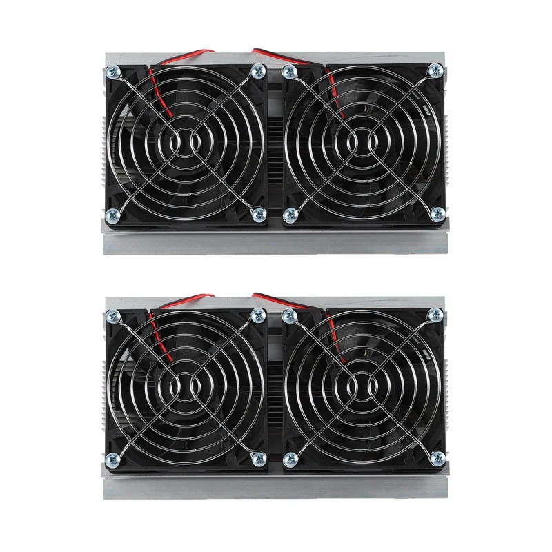 

2Pcs 200 X 118 X 95Mm 120W Thermoelectric Peltier Refrigeration Semiconductor Cooling System Kit Double Fan