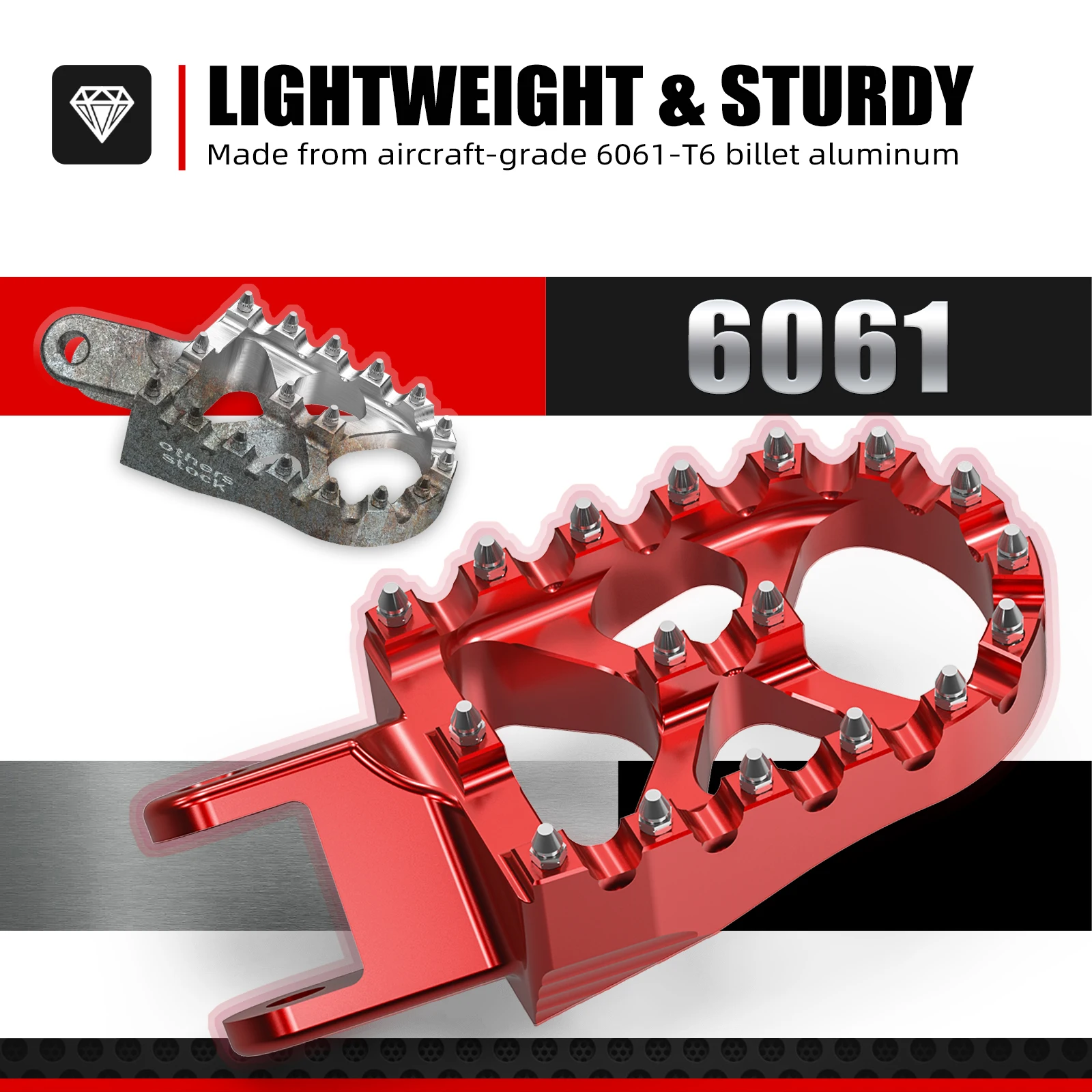 NICECNC لهوندا XR650L 1993-2025 دراجة نارية مسند القدم أوتاد Footpegs مساند الدواسات CR80R CR85R XR250R XR400R XR600R XR650R #6