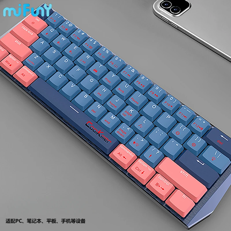 

MiFuny 60% 100% Bluetooth Gaming Mechanical Keyboard Wireless Low Profile Keyboards Tri Mode Hot Swap RGB Backlit office Teclado