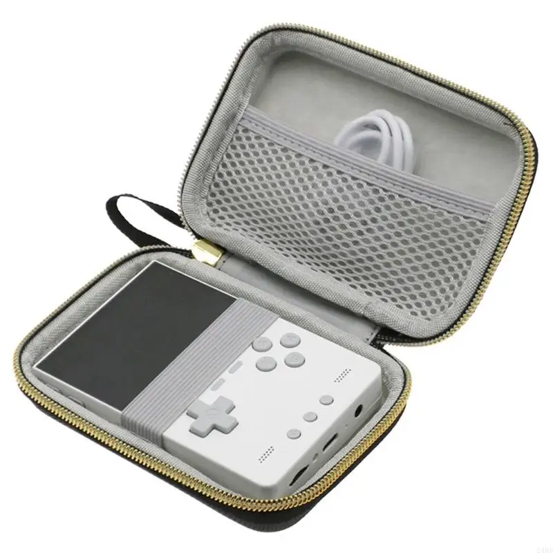 Protector Case Storage Box for Trimui Brick Scratchproof EVA Bag Handheld Game Console Carrying Case with Pocket Black 24BB