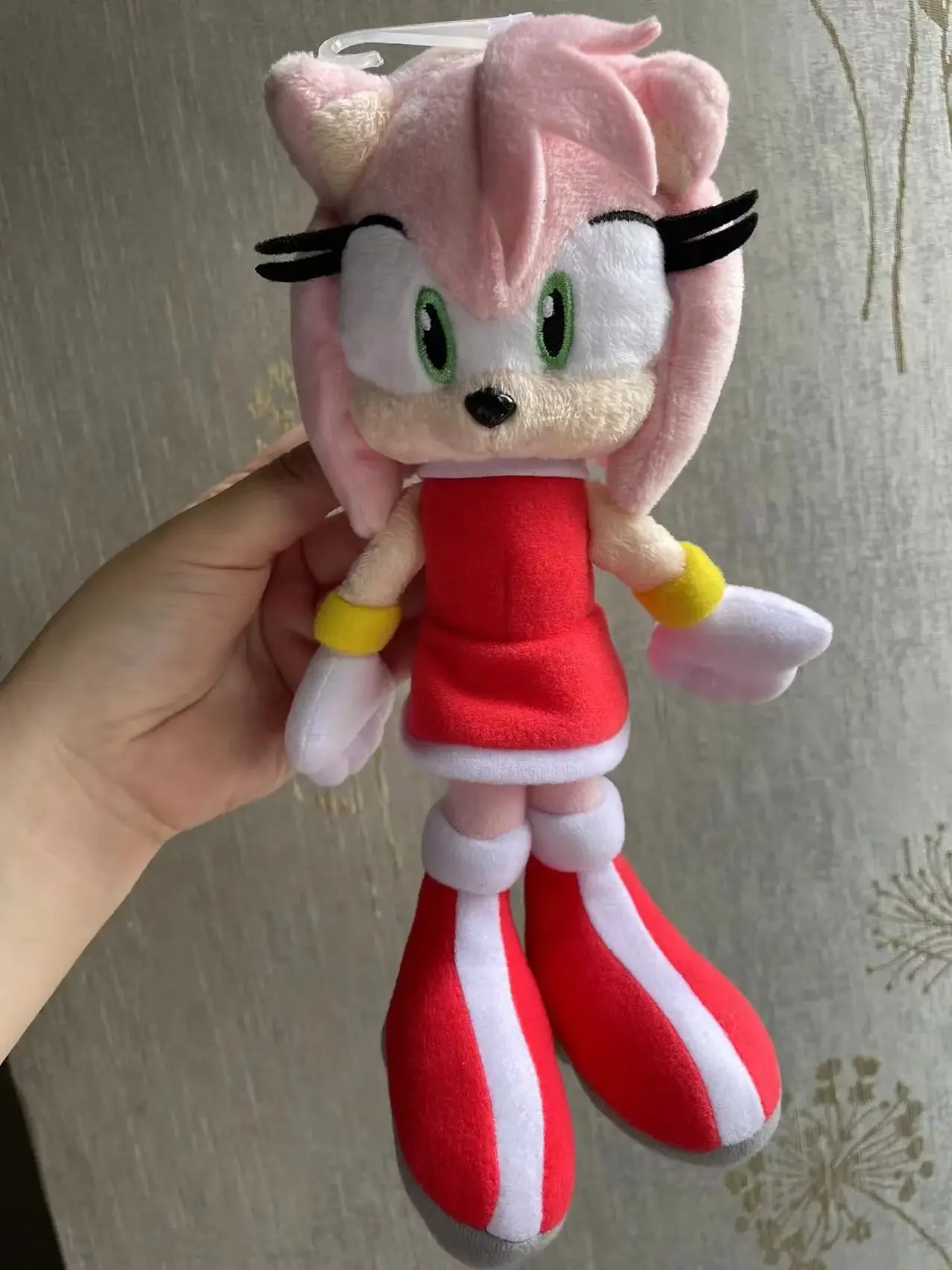 20CM New Japanese Pink Plush Toy Amy rose  Yellow Double Tails Cute Cartoon Doll Girls Birthday Christmas GiftS