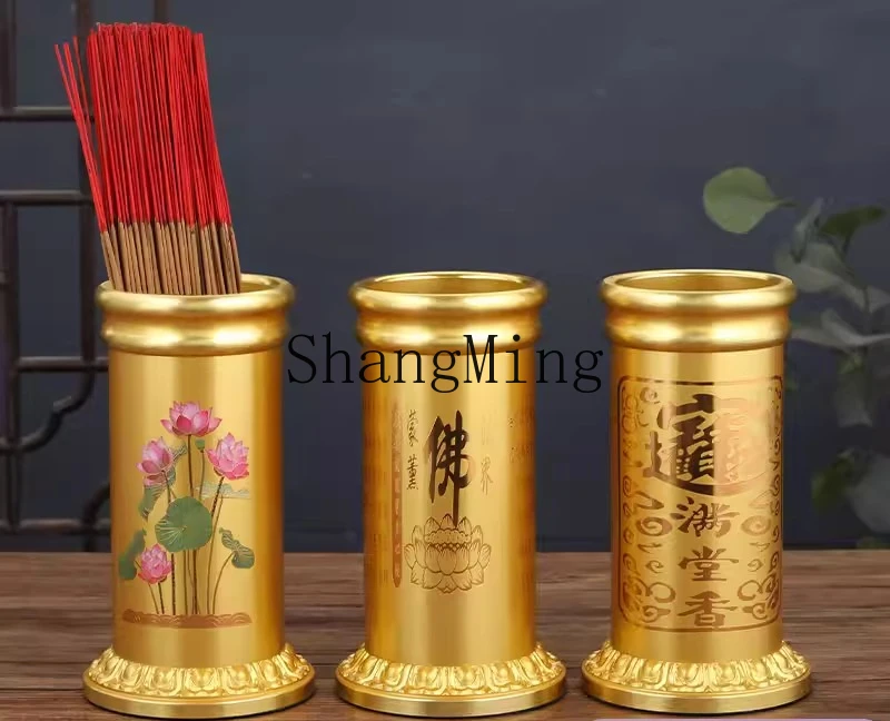 

PYH Buddha Incense Cone Home Buddhist Hall Offering Incense Cone Lotus Lucky Pure Copper Alloy