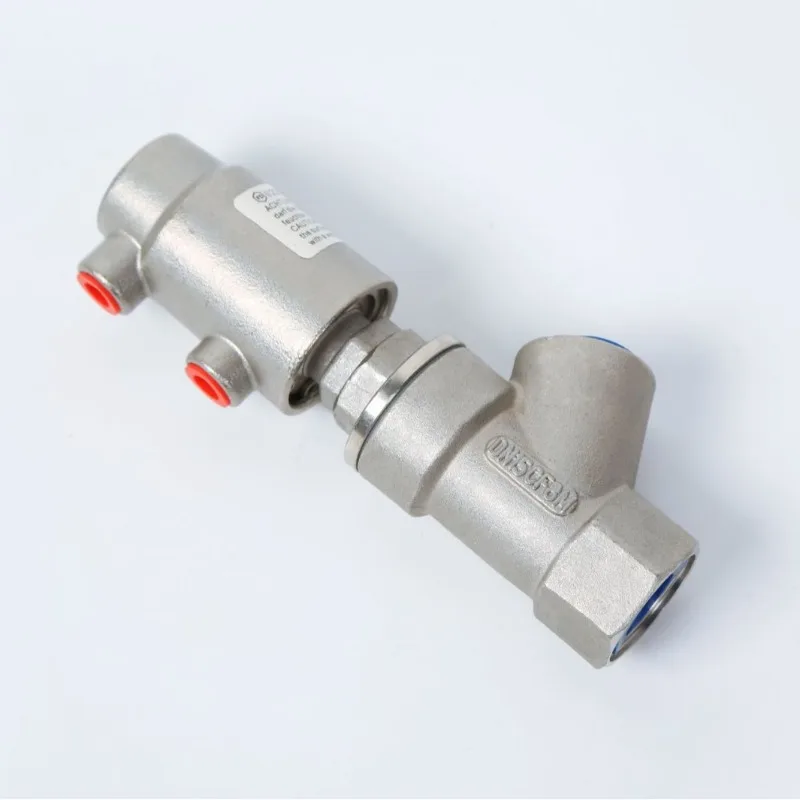 304 Stainless Steel Pneumatic Filling  Anti-drip Vertical Angle Seat Valve Machine Accessories Manufacturer Produces Beverages