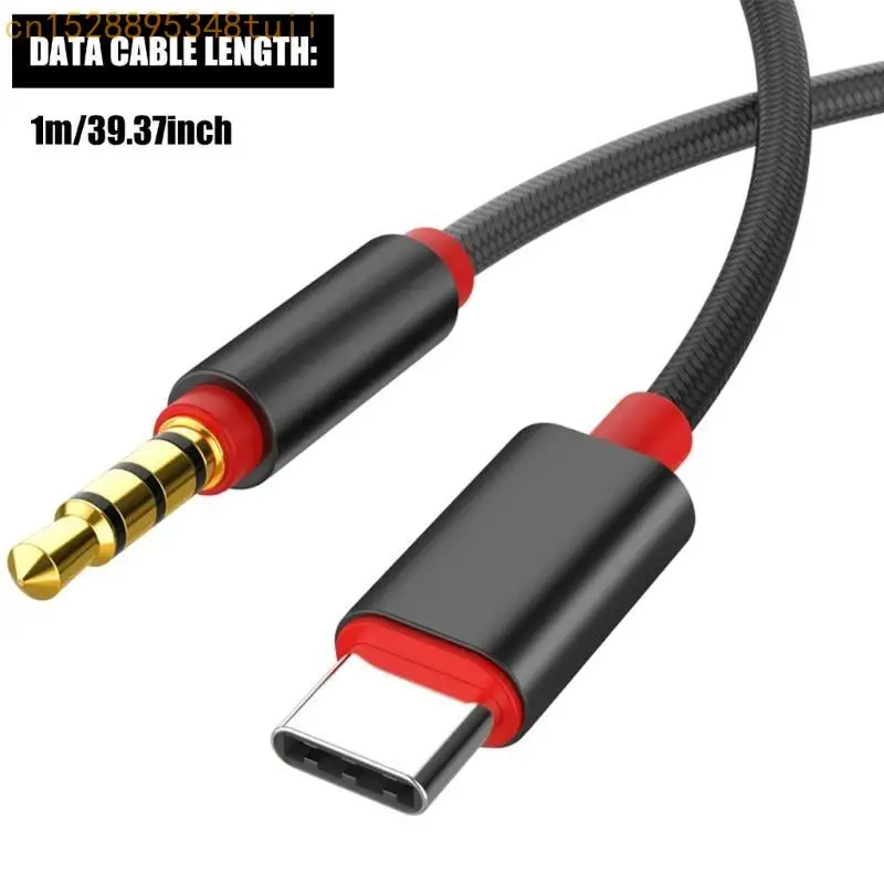 Y4QF 3,5 mm bis USB -Typ -C -Konverterkabel -Adapterkabel Niedrigverlustgetriebe Live -Streaming -Soundkartenanschlusslinie