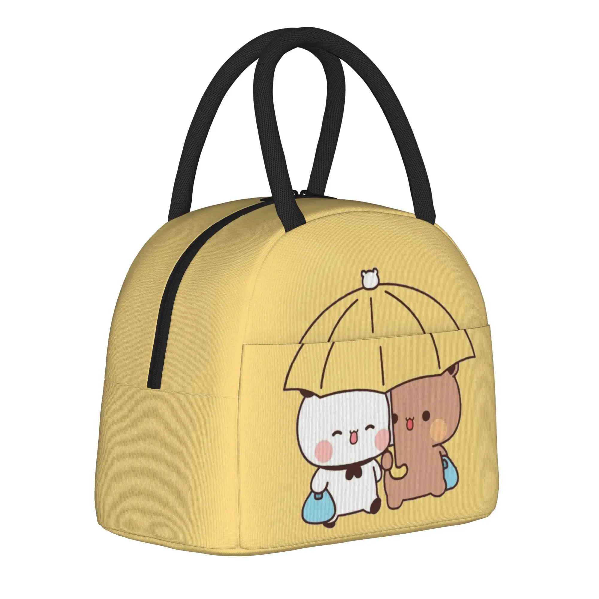 

Anime Cartoon Panda Bear Couple Insulated Lunch Bags Leakproof Bubu And Dudu Reusable Thermal Bag Tote Lunch Box Work Travel
