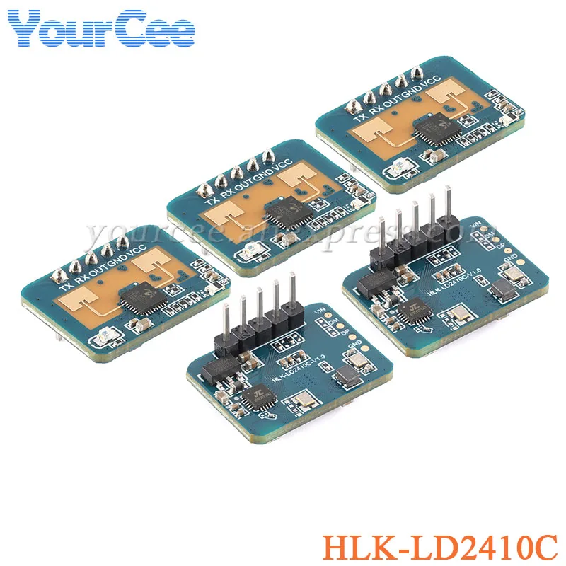 10pcs/5pcs 24Ghz Human Presence Sensor HLK-LD2410C LD2410C Millimeter Wave Radar Module Non-contact Heartbeat Motion Detection