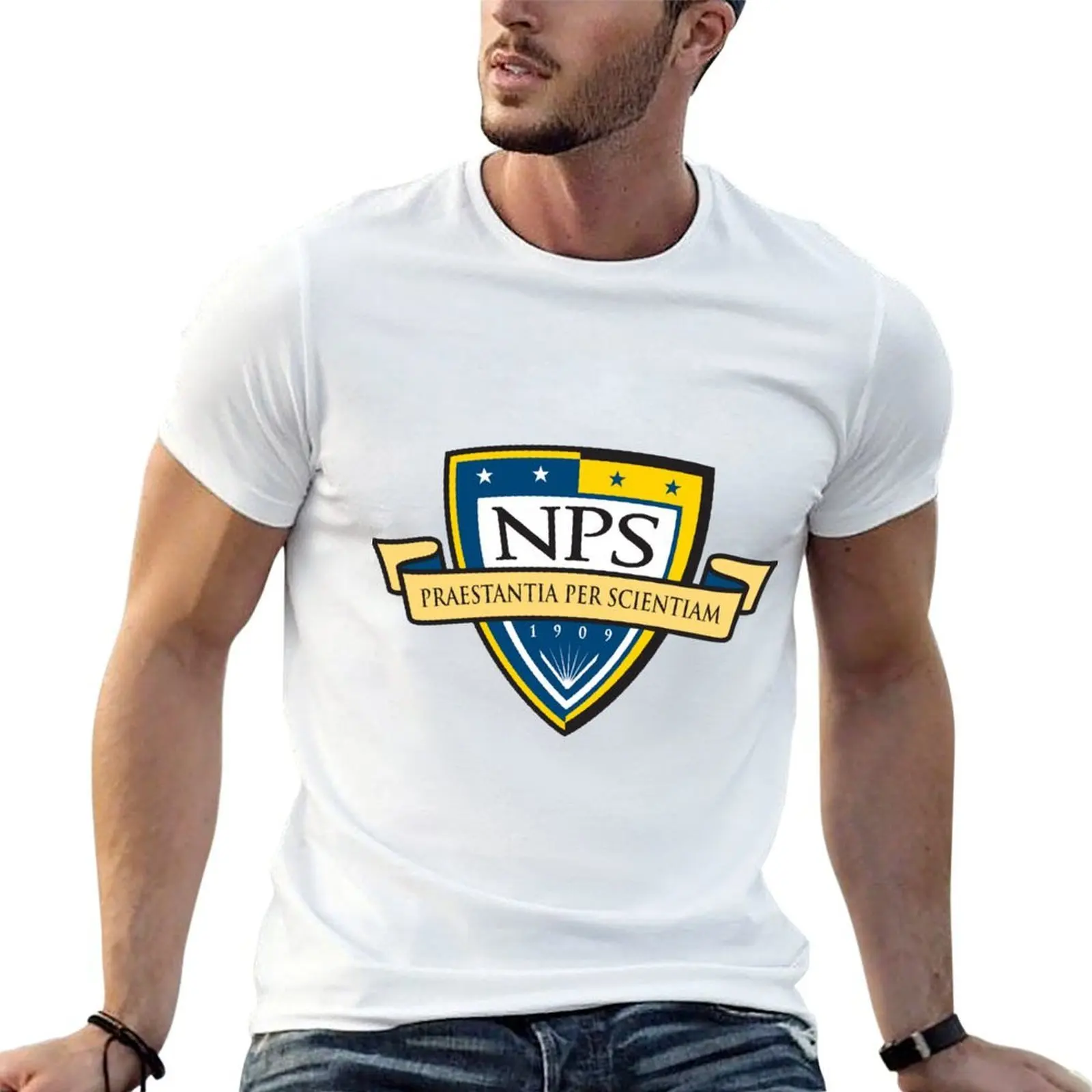 

Naval Postgraduate School Logo T-Shirt t shirts for man graphic vintage men t shirt cotton 100% T-Shirt