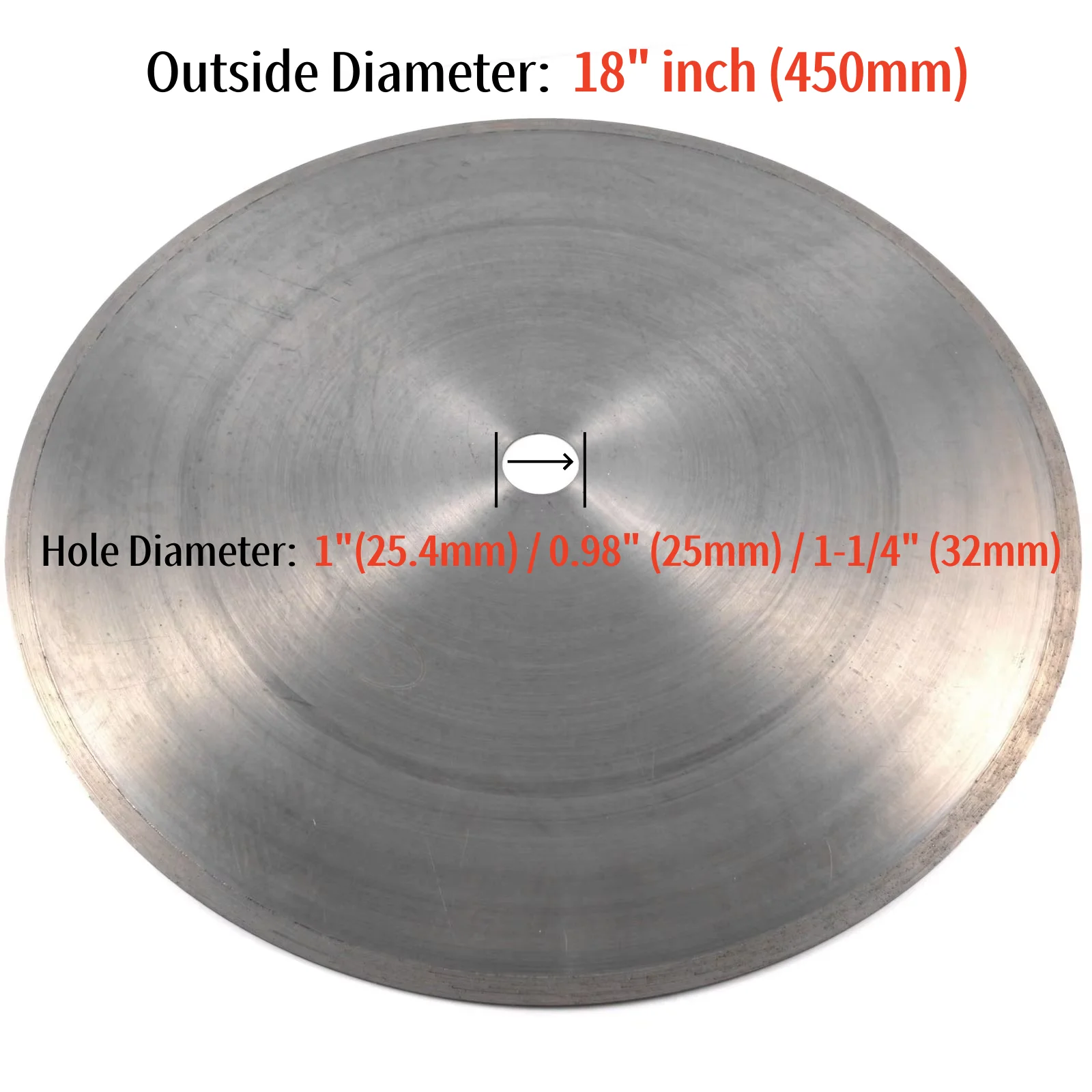 18" inch 450 mm SINTERED Diamond Lapidary Saw Blade Circular Blades Cutting Stone Tools Arbor 1" 1-1/4 for Gemstone Agate Rock