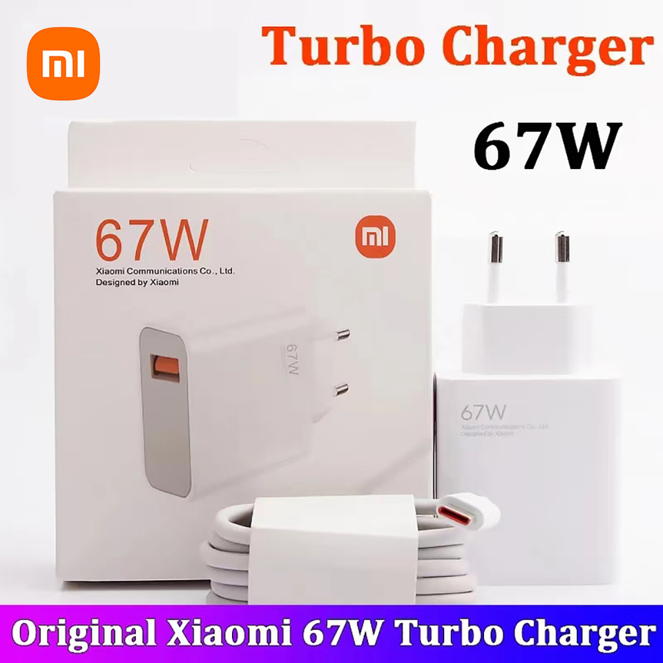  Xiaomi Original 67W USB Super Fast Charger Power Adapter 6A Type-C Cable Quick Charge Applicable to Xiaomi Huawei Poco Redmi 