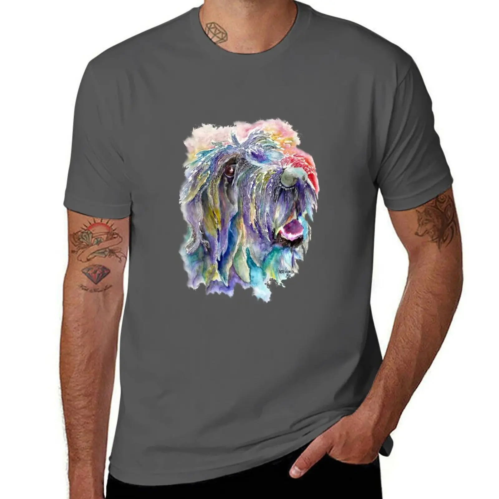 Griffon it let Colorful flow T-Shirt Stylish Print Short Sleeve Tee