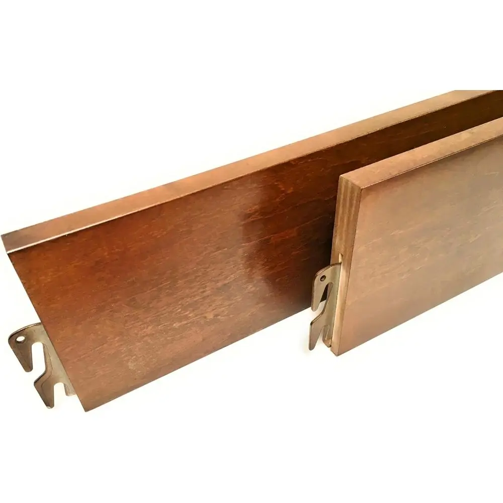 

Durable Hook-On Wooden Bed Rails - Easy Install for Twin, Full, Queen, King, and Cal King Beds - 82 Walnut Finish