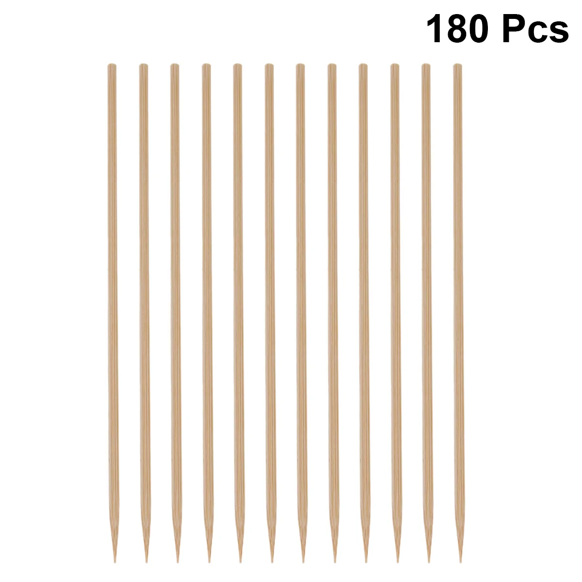 180 Pcs 15x03cm Disposable Bamboo Paddle Picks Bamboo BBQ Appetizer Skewers Roasting Sticks Food Picks for BBQ Use