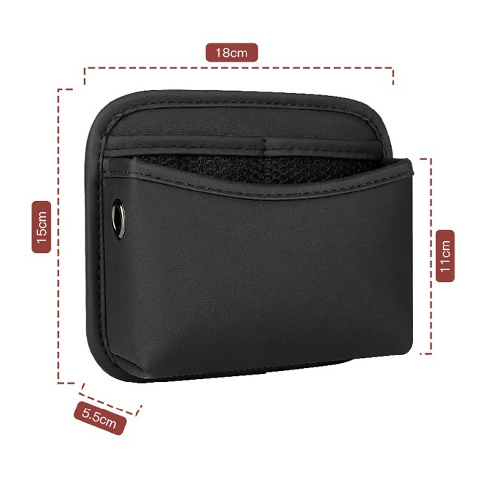 Auto-Türtasche, PU-Leder Auto-Netztasche Organizer für Karten, Handy, Sonnenbrille, Universelles Auto-Innenraum-Zubehör – Detail 2