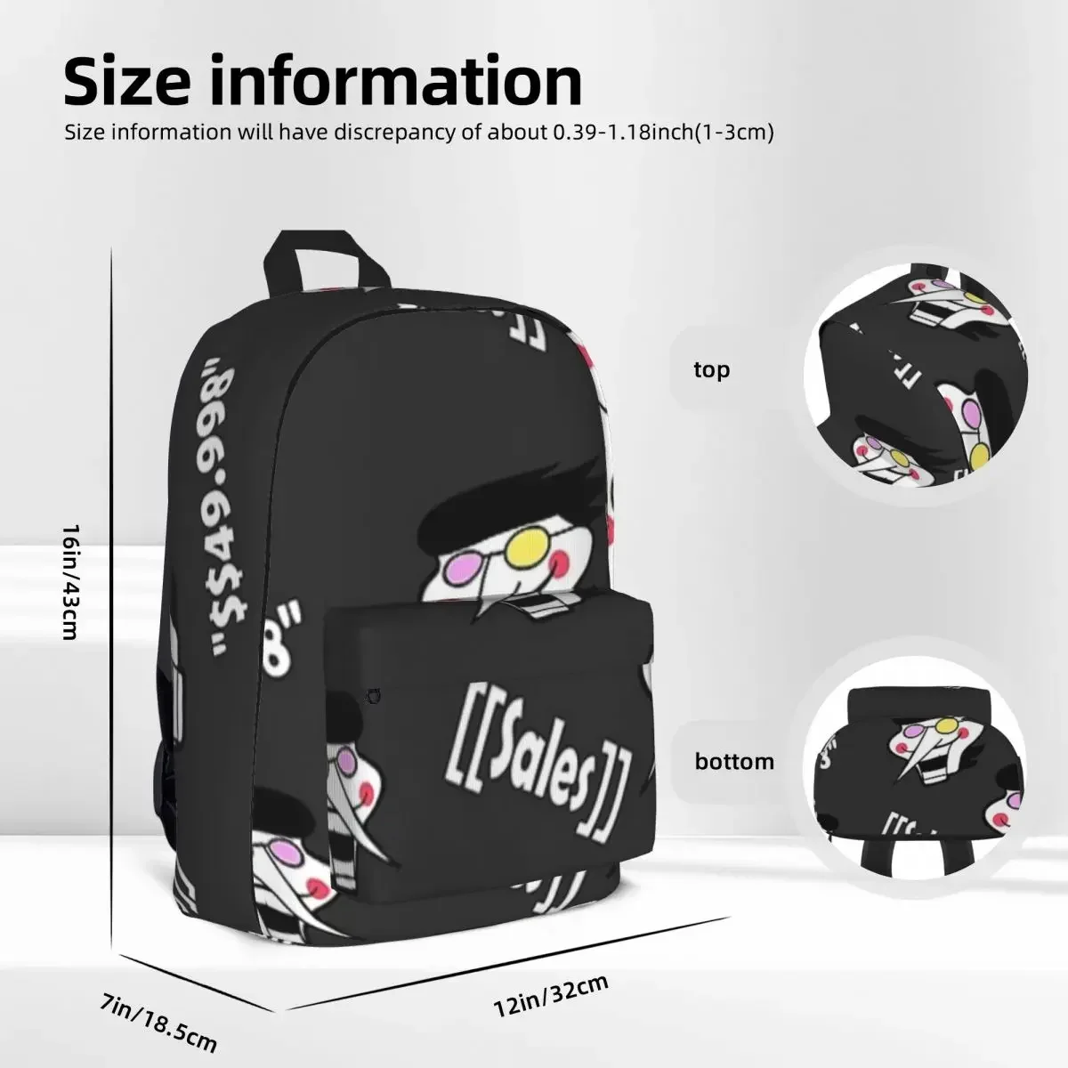 Deltarune-mochila Spamton para mujer, morral escolar informal para estudiantes, bolso de hombro para ordenador portátil