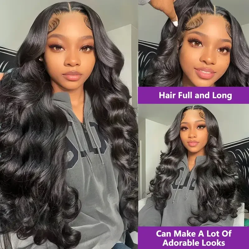 Body Wave Human Hair Wig With Baby Hair 26 28 Inches 180 Density 13x4 13x6 HD lace Front wig 360 Lace Wig Glueless Pre Plucked Hairline