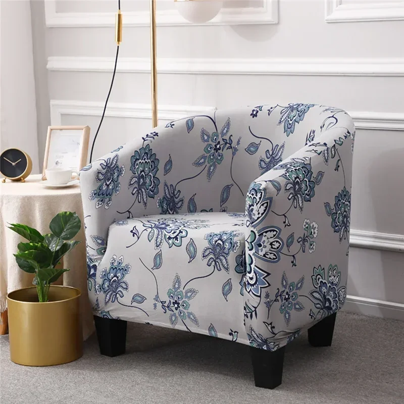 1pc Stretch Spandex Armchair Cover Anti-dirty Washable Seat Slipcover Single Relax Coffee Bar Chair Case for Living Room Office view 6