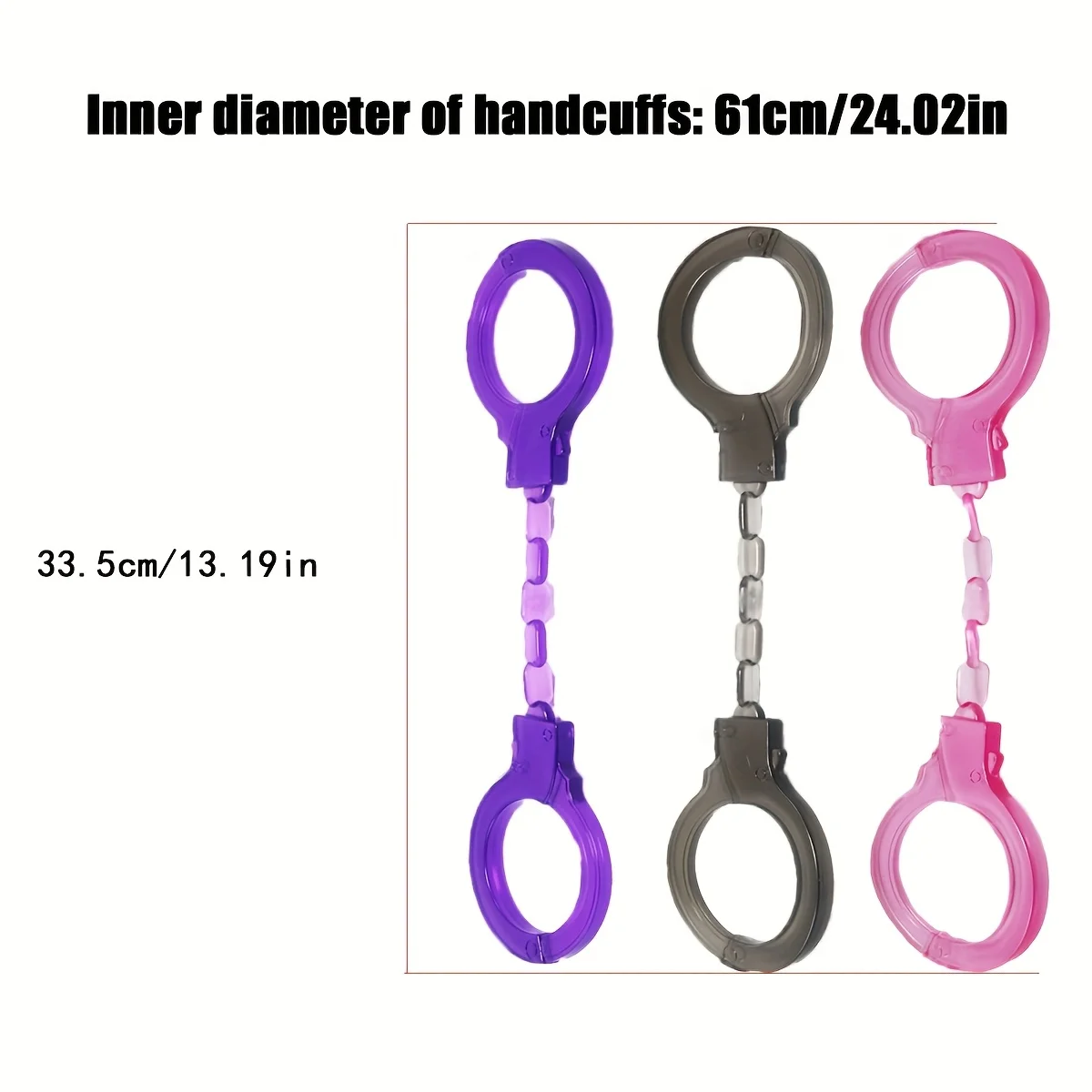 1 Buah Mainan SM Borgol Karet Dapat Disesuaikan untuk Wanita Pria, Hadiah Pesta Tema, Aksesori Manset Tangan Fleksibel Mainan Seks untuk Wanita Pasangan